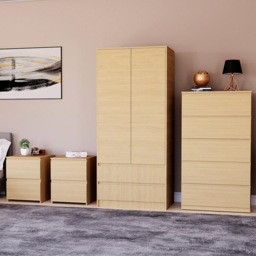 Vida Designs Denver 4 Piece Pine Bedroom Furniture Set