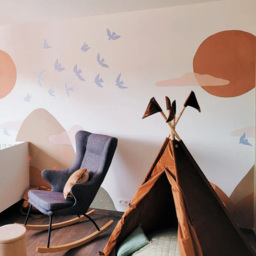 Grandeco Roomblush Mountain Tops 6 Lane Wall Mural - thumbnail 4