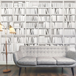 Origin Murals Library White Wall Mural