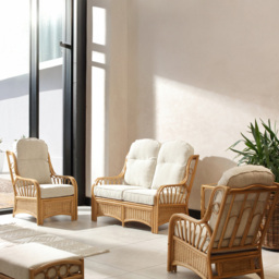 Desser Furniture Vale 2 Seater Athena Plain Light Oak Suite