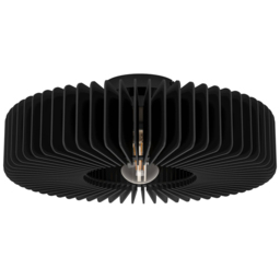 EGLO Palombaia Black Wooden Ceiling Light - thumbnail 1