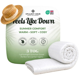 Opulent Home White Super King Size Summer Hollowfibre Duvet 3 Tog