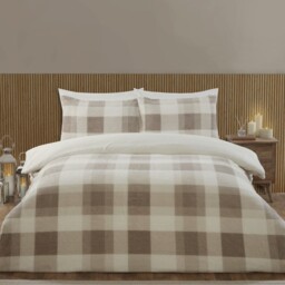 Natural Single Teddy Fleece Duvet Set