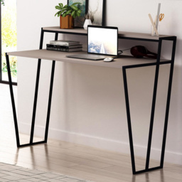 FWStyle Pal Mocha Grey 2 Tier Computer Desk