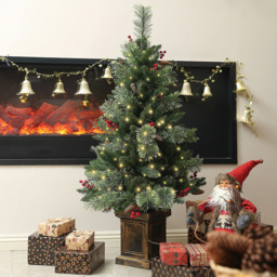 StarBright Pre-Lit Christmas Tree with Red berries and Pine Cones 4ft - thumbnail 2