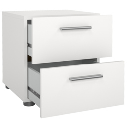 Florence 2 Drawer White Bedside Table - thumbnail 4