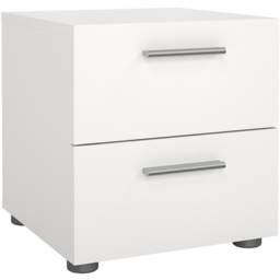 Florence 2 Drawer White Bedside Table - thumbnail 2