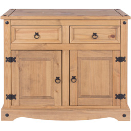 Core Products Corona 2 Door 2 Drawer Antique Pine Small Sideboard - thumbnail 3