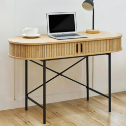 Kali 2 Door Natural Computer Desk - thumbnail 3