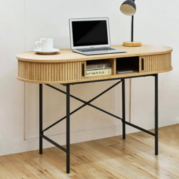 Kali 2 Door Natural Computer Desk - thumbnail 2