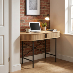 Kali 2 Door Natural Computer Desk - thumbnail 4