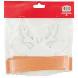 Pack of 8 Reindeer Party Headbands - Brown - thumbnail 2