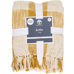 Lachlan Check Throw Ochre