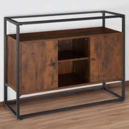 tectake Oldham Dark Wood 2 Compartment Sideboard