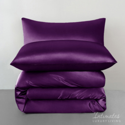 Intimates Purple Double Satin Bedding Set - thumbnail 3