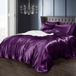 Intimates Purple Double Satin Bedding Set - thumbnail 1