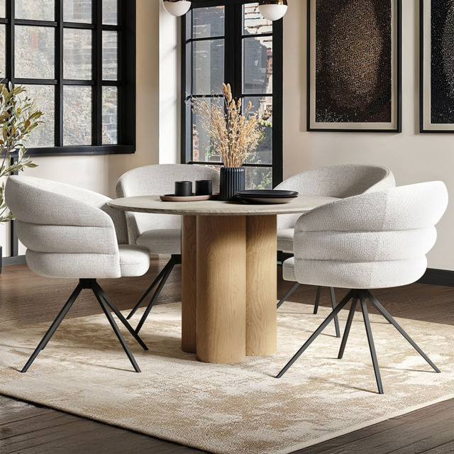 SOLACE+CO Deko Eira White 4 Seater Dining Set - image 1
