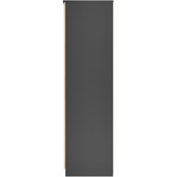 Crowndale Java Slatt Effect and Black 2 Door Double Mirror Wardrobe - thumbnail 3