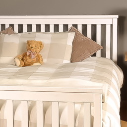 Brooklyn Double White Wooden Bed Frame - thumbnail 2