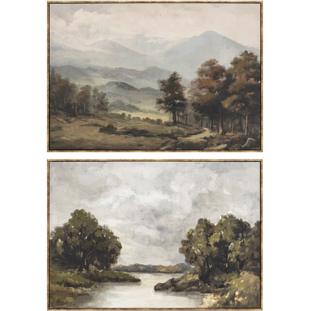 Single Idyllic Country Scene Framed Art 70 x 100cm in Assorted styles - image 1