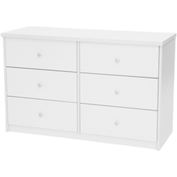 Core Products Erin White Finish 6 Drawer Double Wide Chest of Drawers - thumbnail 3