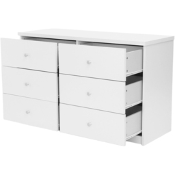 Core Products Erin White Finish 6 Drawer Double Wide Chest of Drawers - thumbnail 2