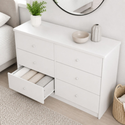 Core Products Erin White Finish 6 Drawer Double Wide Chest of Drawers - thumbnail 4