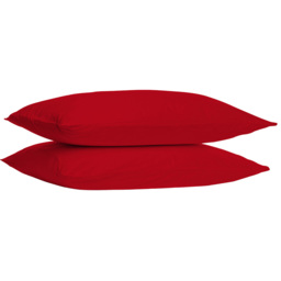 My Home Polycotton Red Housewife Pillowcase 2 Pack