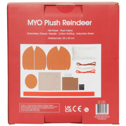 Make Your Own Plush Reindeer - Brown & White - thumbnail 3