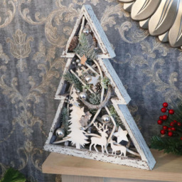 Shatchi Christmas Pre Lit Warm White LED Frame Centrepiece - thumbnail 2