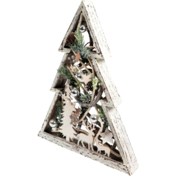 Shatchi Christmas Pre Lit Warm White LED Frame Centrepiece