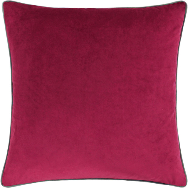 Furn Meridian Velvet Cranberry and Mocha Cushion 45 x 45cm - image 1