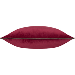 Furn Meridian Velvet Cranberry and Mocha Cushion 45 x 45cm - thumbnail 3