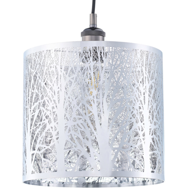 Happy Homewares Polished Chrome Metal Forest Ceiling Pendant Shade - image 1