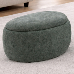Fort Greene Moss Storage Ottoman 65cm - thumbnail 1