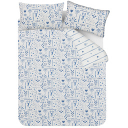 Smart Living Blue Double Holiday Postcard Duvet Set - thumbnail 3