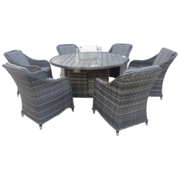 Furniture One 6 Seater Rattan Garden Lounge Set with Fire Pit - thumbnail 4
