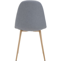 Premier Housewares Salford Wood Effect Legs and Grey Fabric Dining Chair - thumbnail 3