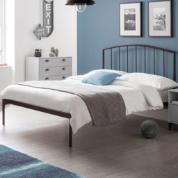 Julian Bowen Onyx Double Anthracite Metal Bed Frame - thumbnail 1