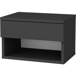 Decorotika Jamot Single Drawer Single Shelf Anthracite Floating Bedside Table - thumbnail 2