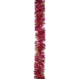 Jingle Bell Boogie Pink and Gold Chunky Tinsel 200cm