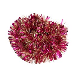 Jingle Bell Boogie Pink and Gold Chunky Tinsel 200cm - thumbnail 3