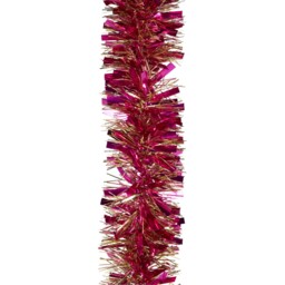 Jingle Bell Boogie Pink and Gold Chunky Tinsel 200cm - thumbnail 2