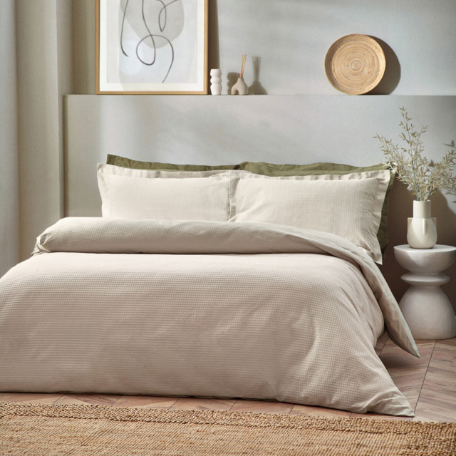 Yard Single Linen Waffle Duvet Set - image 1