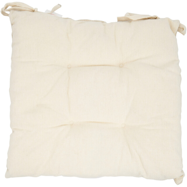 Natural 40 x 40cm Double Sided Cotton Seat Pad - image 1