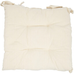 Natural 40 x 40cm Double Sided Cotton Seat Pad - thumbnail 1