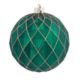 Sleigh Bells Ring Emerald and Gold Bauble 32 Pack - thumbnail 2