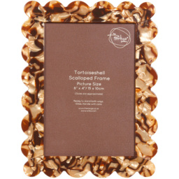 Tortoiseshell Scalloped Photo Frame - thumbnail 1