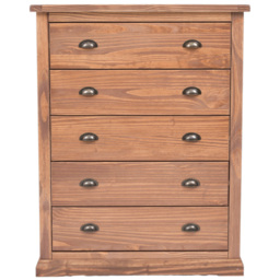 Cabinet Bits Tirolo 5 Drawer Chest of Drawers with Brass Cup Handle - thumbnail 2