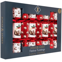 Jack & Jones Red Festive Puddings Deluxe Christmas Crackers 8 Pack - thumbnail 3